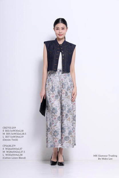 Kaia Cropped Denim Vest