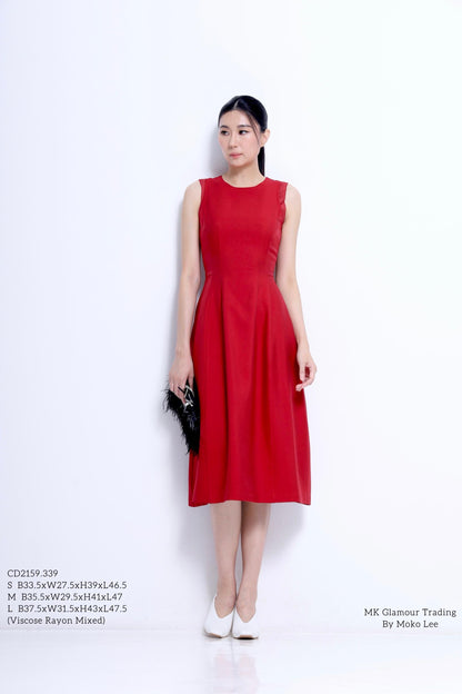 Elena Tailored A-line Midi Dress