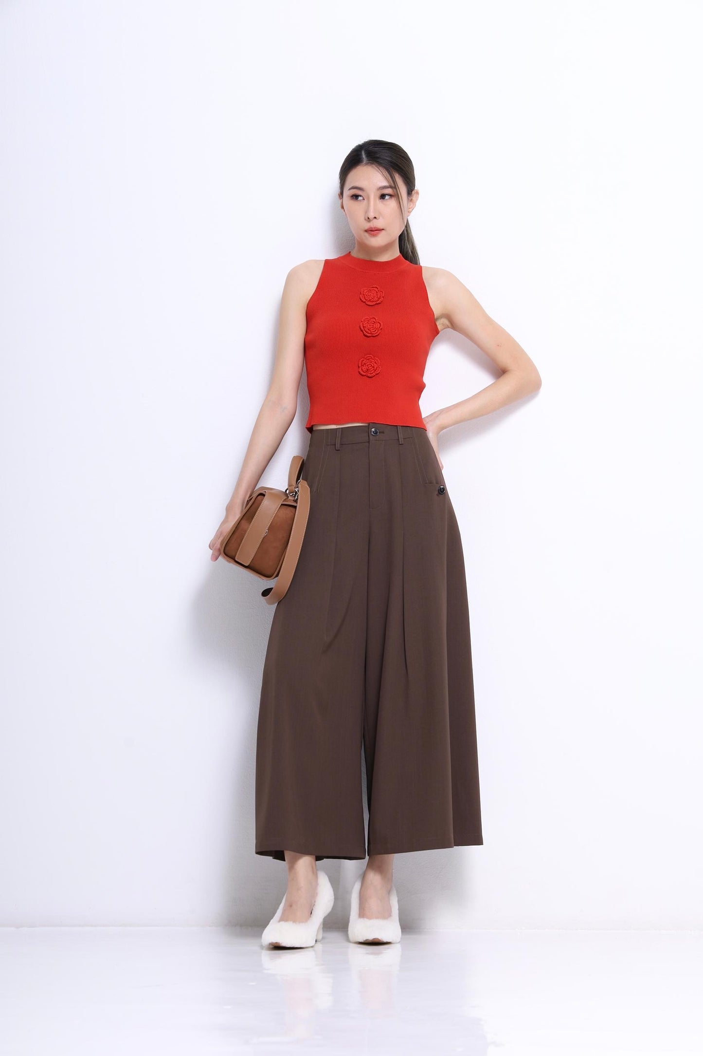 Camille Rose Ribbed Knit Top