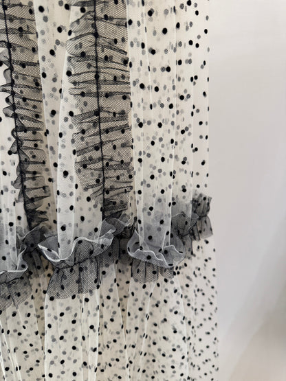 Faye Polka Dot Tulle Skirt