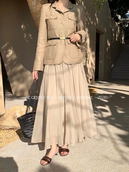Tyana Textured A-line Skirt
