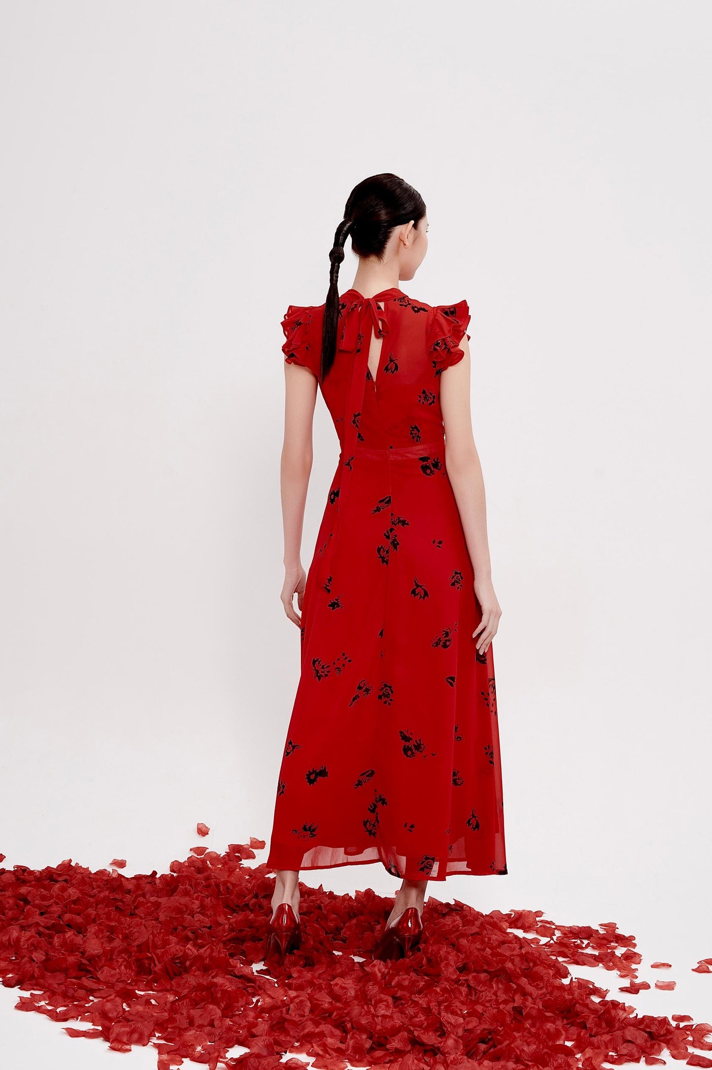 Daisy Ruffle Chiffon Dress