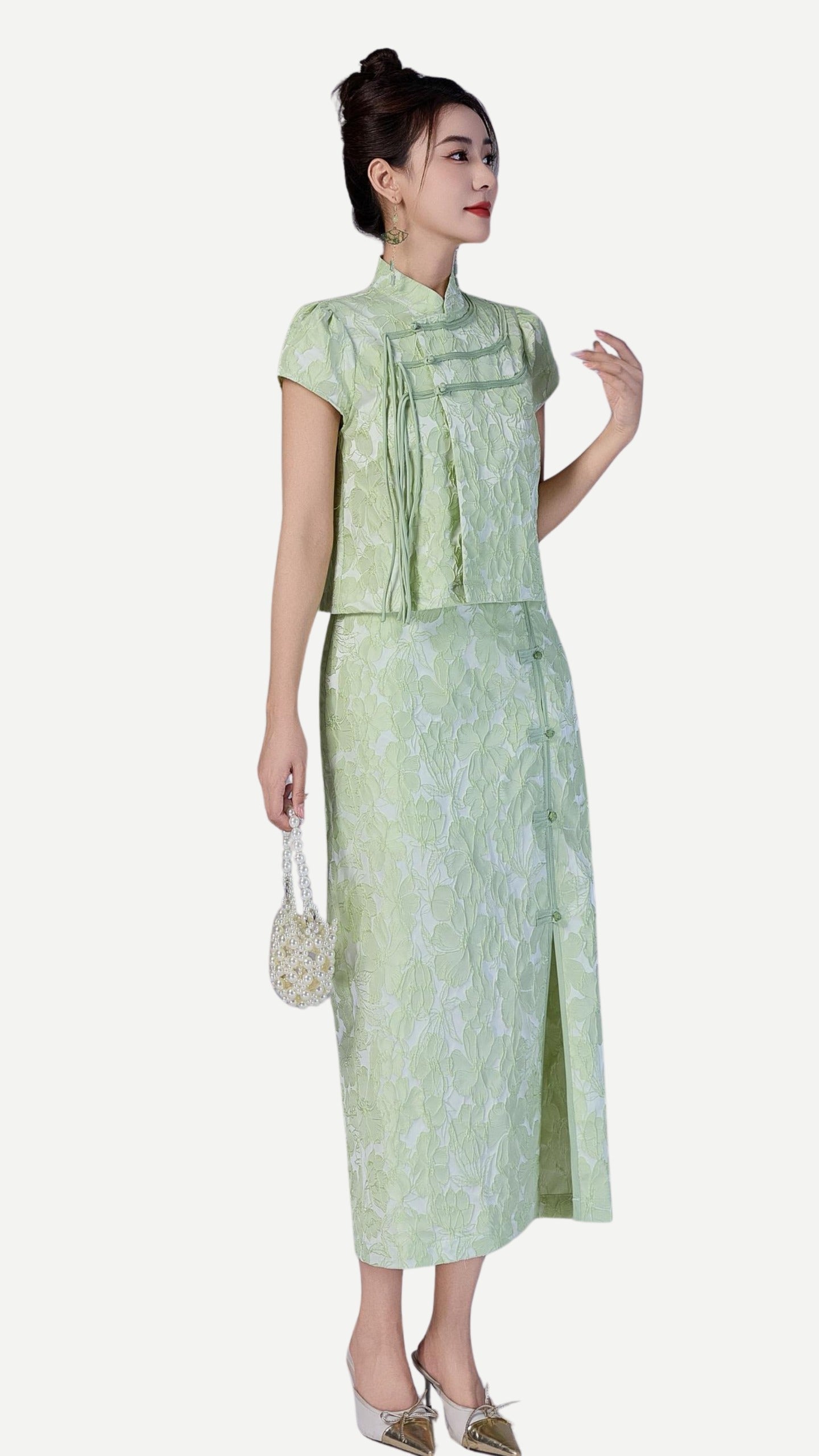 Liu Oriental Column Skirt