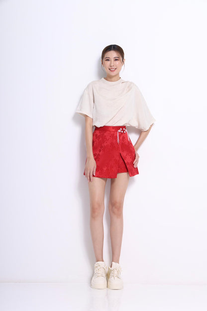 Nadya Asymmetrical Satin Top