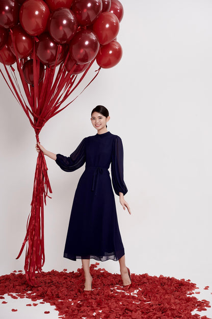 Eloise Open Back Chiffon Dress
