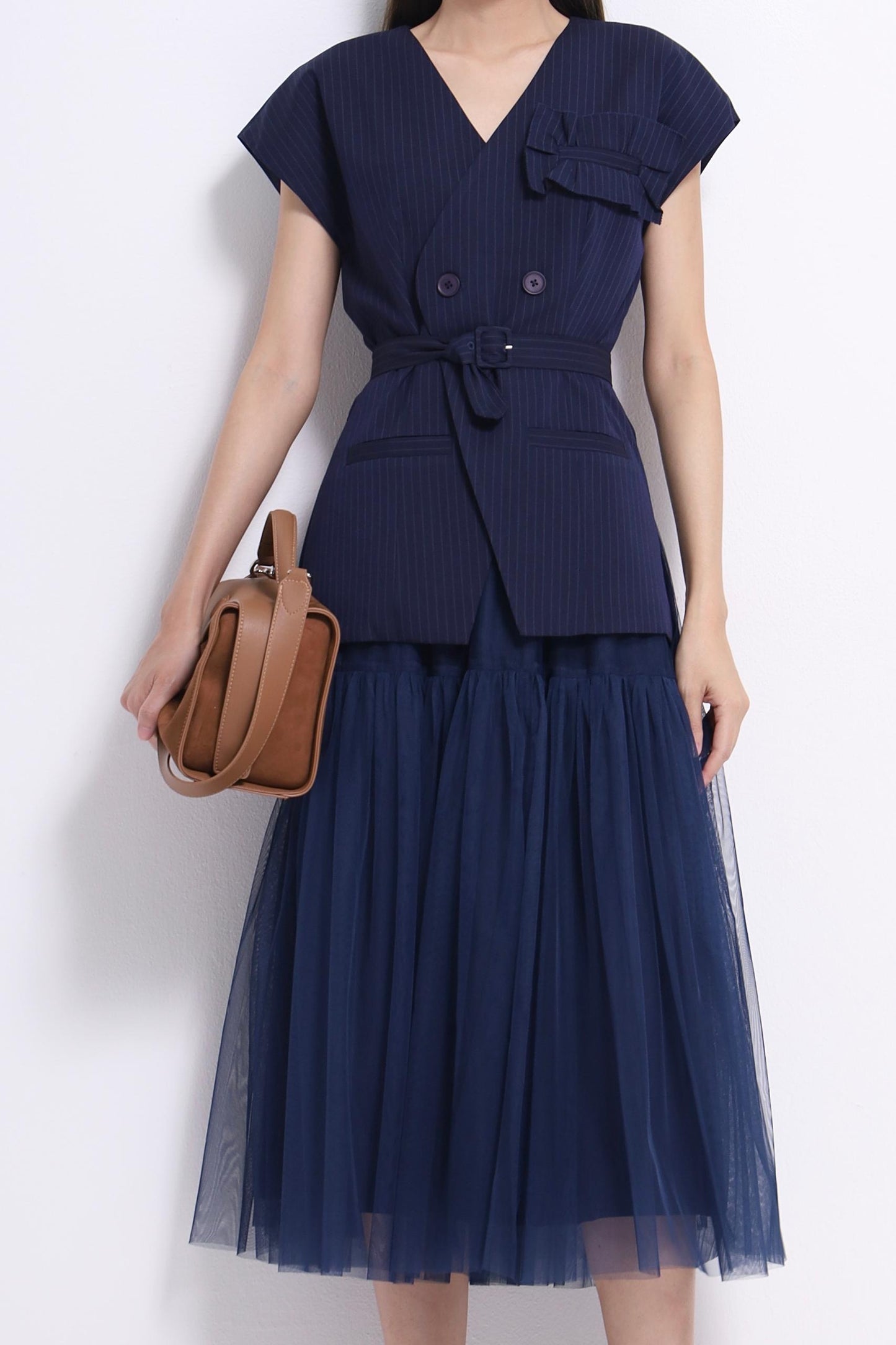 Ellina Oversized Double Breasted Vest
