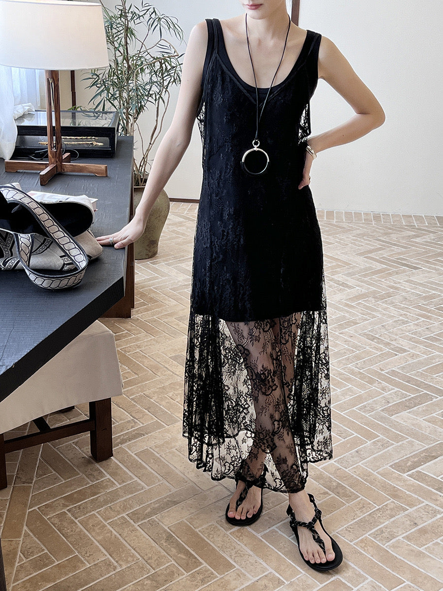 Gracetina Lace Layered Dress