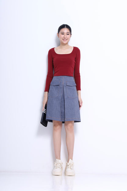 Tassy High Waisted Midi Skirt