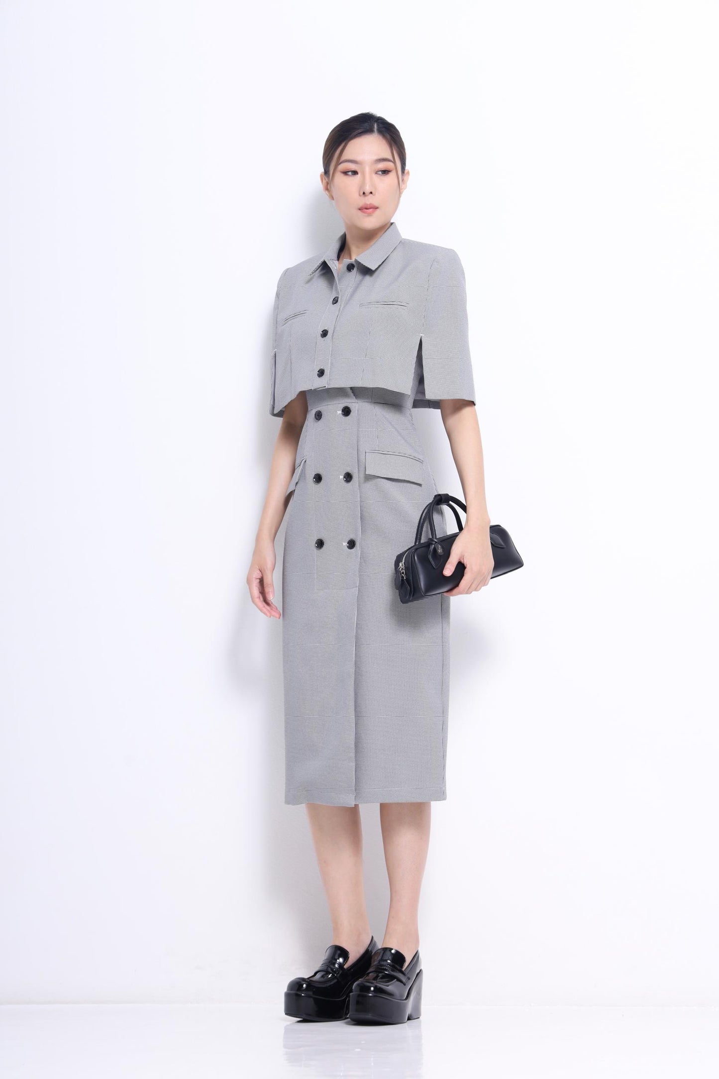 Miranda Cropped Cape Jacket