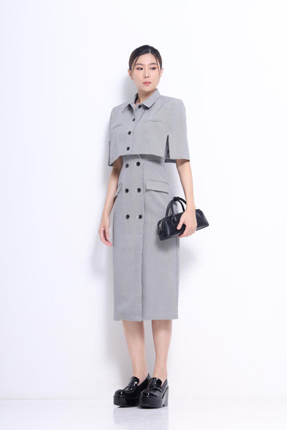 Miranda Cropped Cape Jacket
