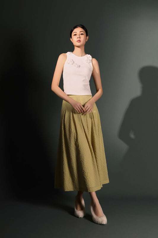 Fiona Embossed A-line Skirt