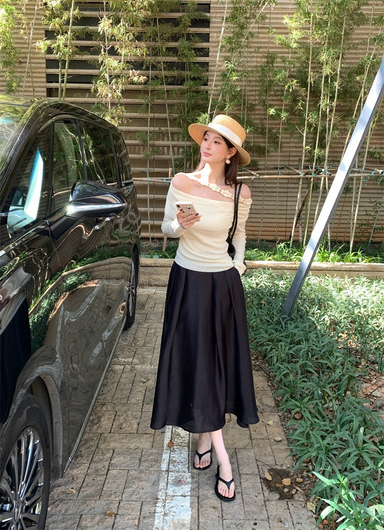 Valentina Pleated A-line Skirt