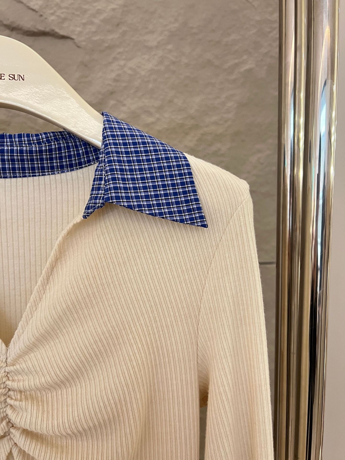 Zia V-Neck Checkered Setwear