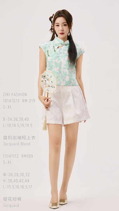 Fan Hua Oriental Jacquard Qipao Top