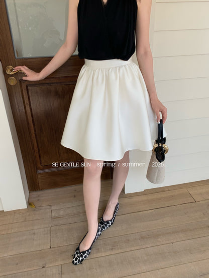 PREORDER - Yuri Satin A-line Midi Skirt