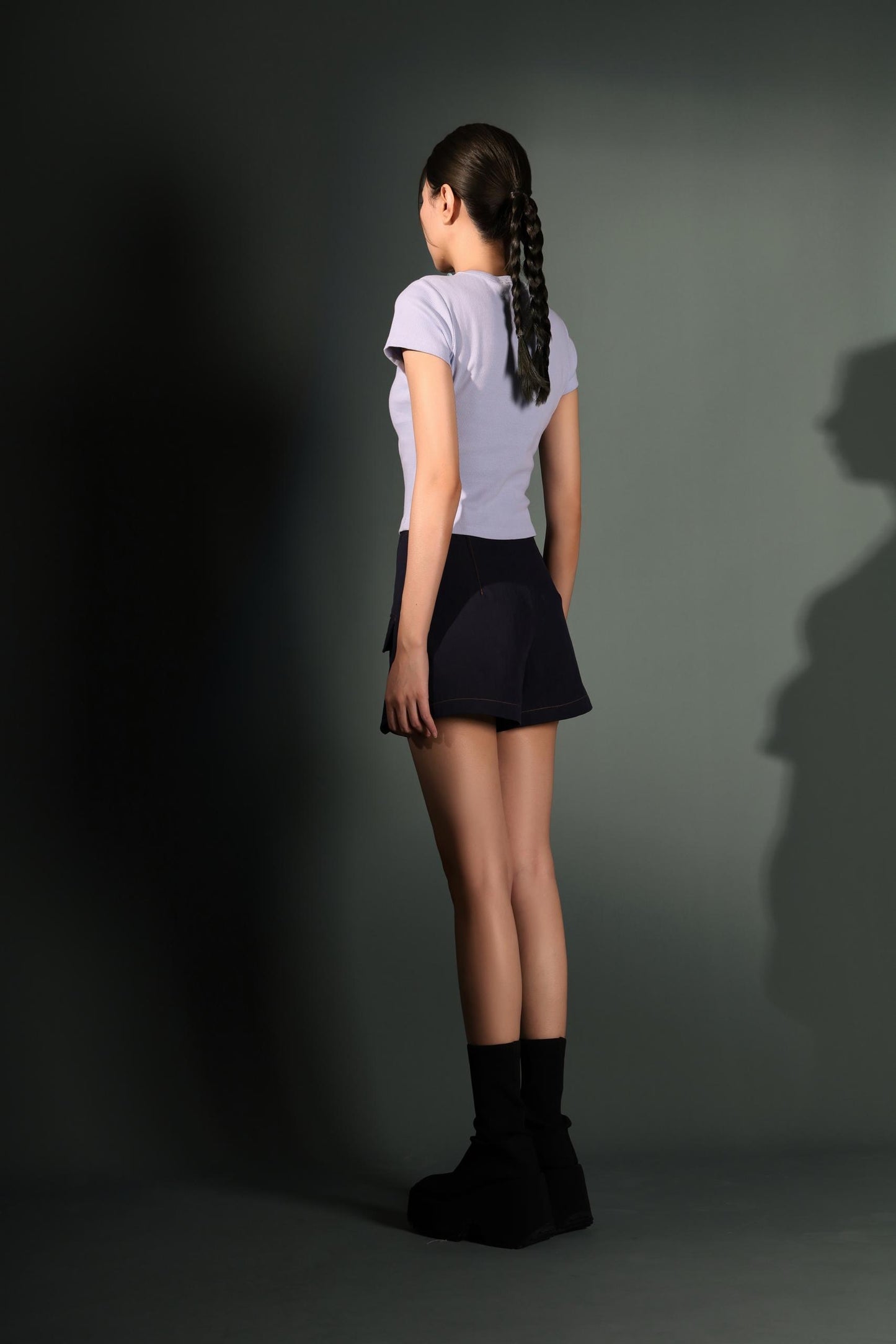 Ariel Sequins Ribbed Knit Tee