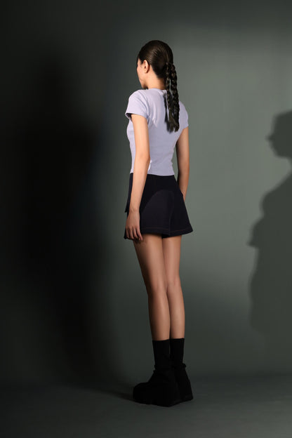 Ariel Sequins Ribbed Knit Tee