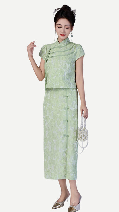 Liu Oriental Column Skirt