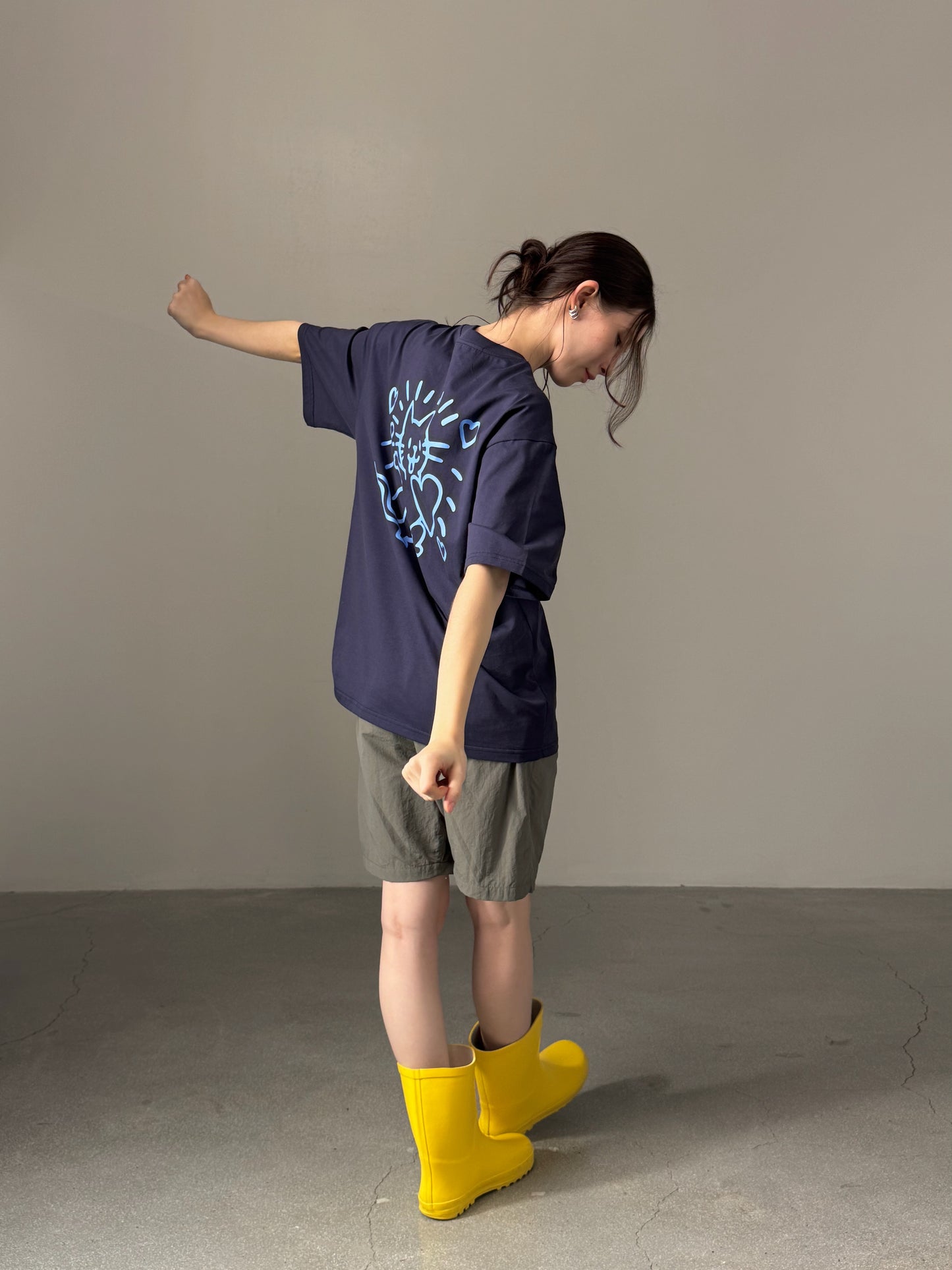 Kittie Print Oversized Tee