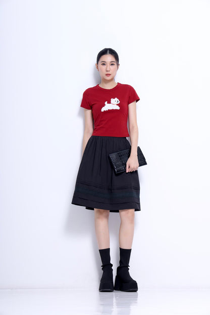 Ollie A-line Midi Skirt