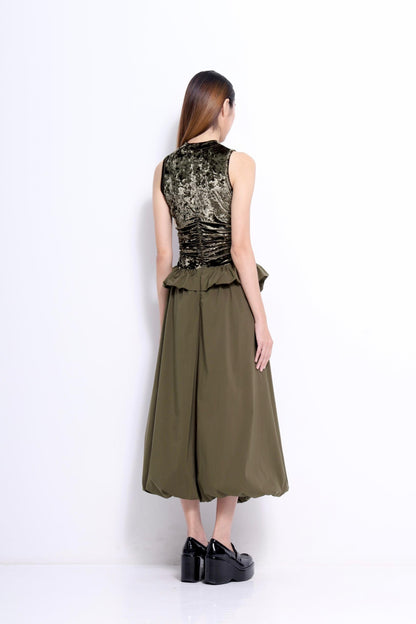 Jane Drop Waist Velvet Dress