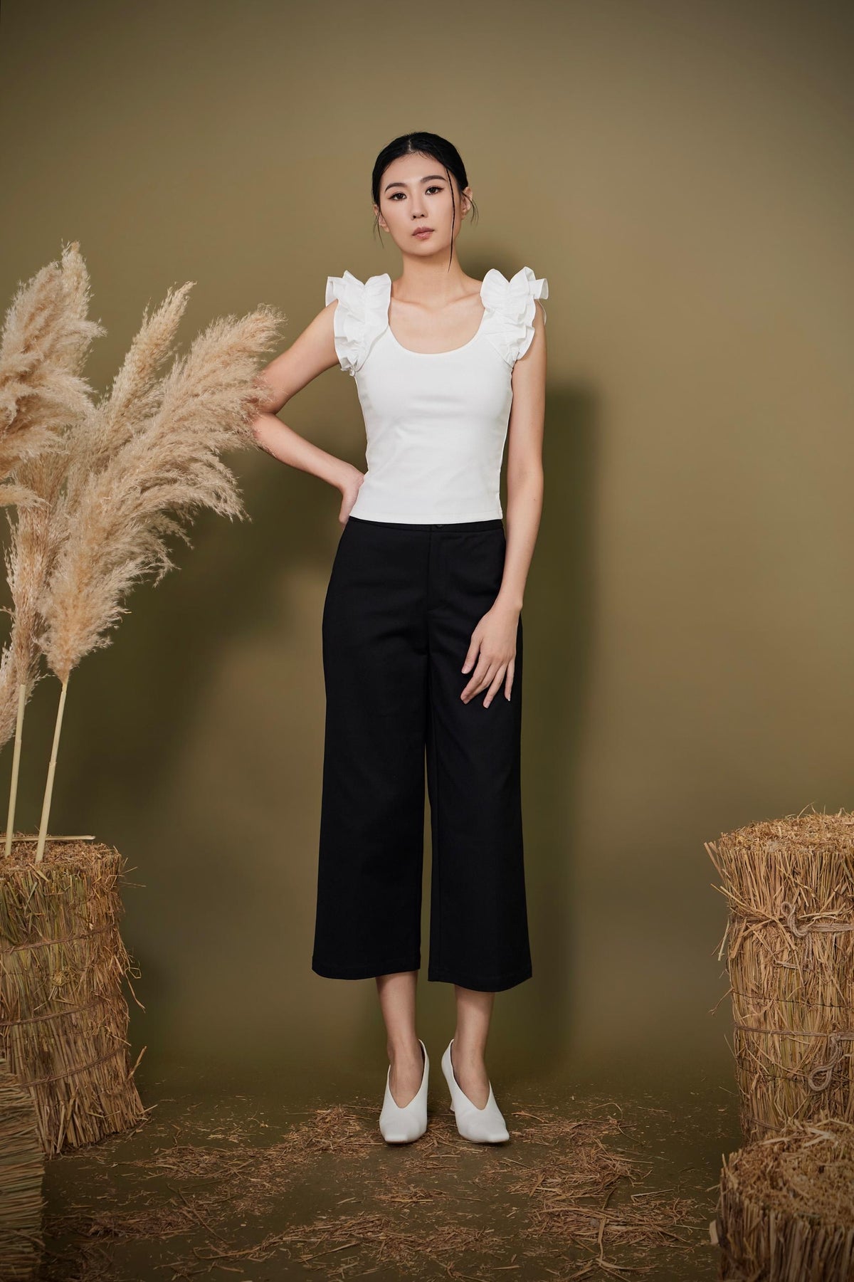 Layla Ruffle Sleeve Knit Top