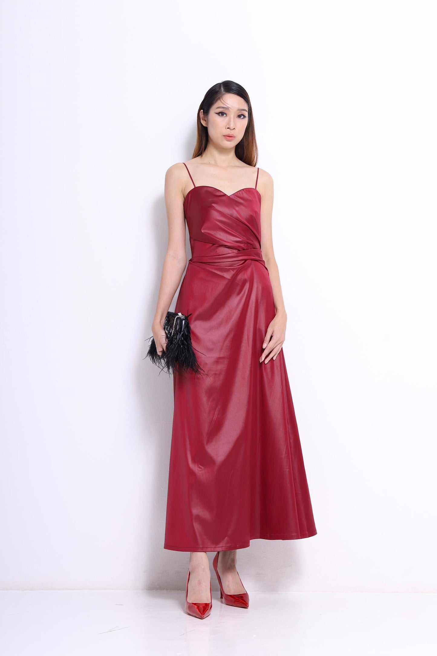 Dani Leather-like Evening Dress