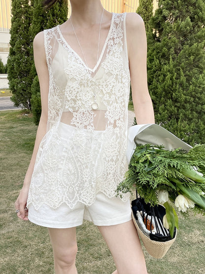 PREORDER - Yuka Lace Tank Top