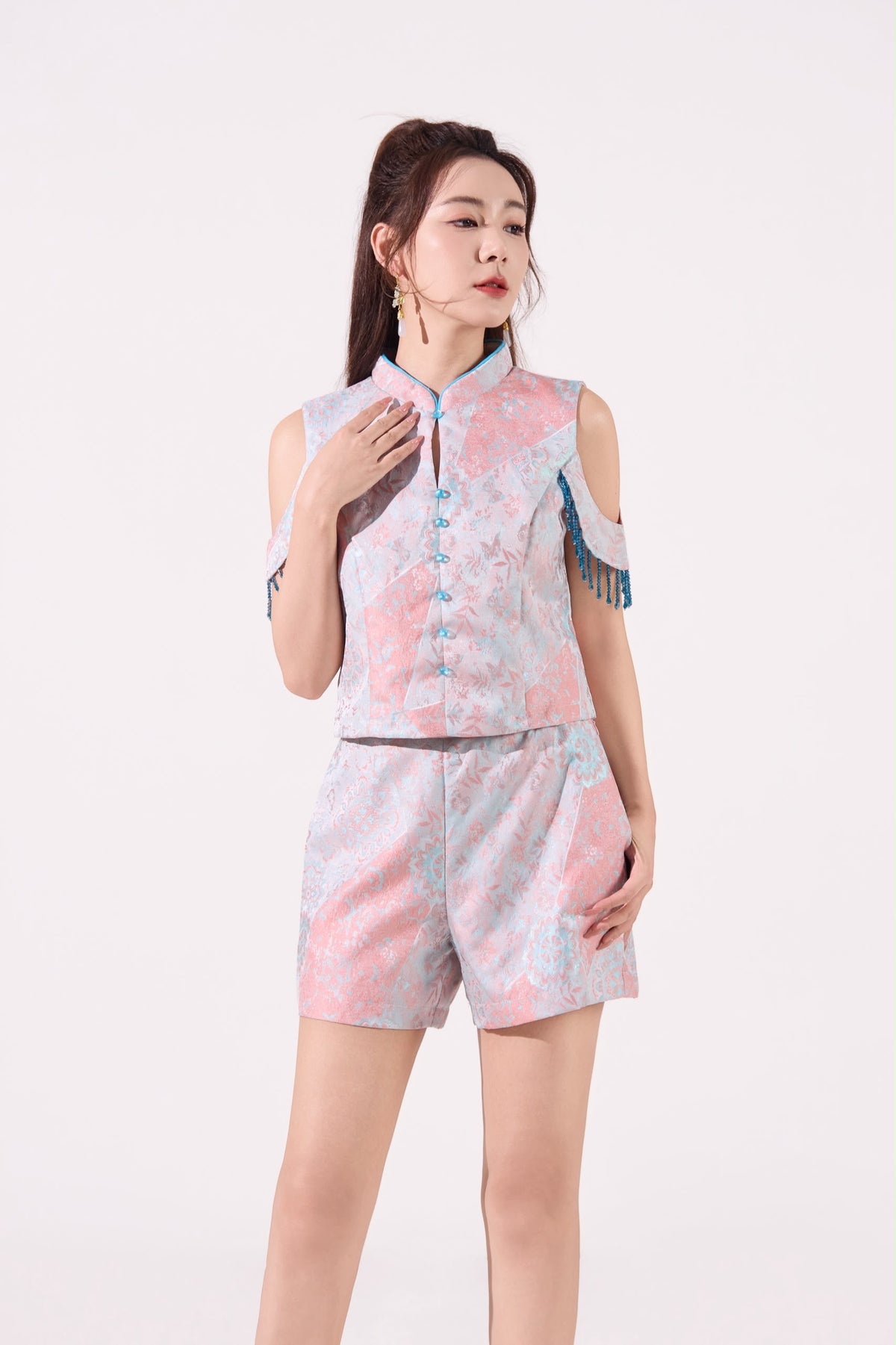 Lin Oriental Jacquard Shorts