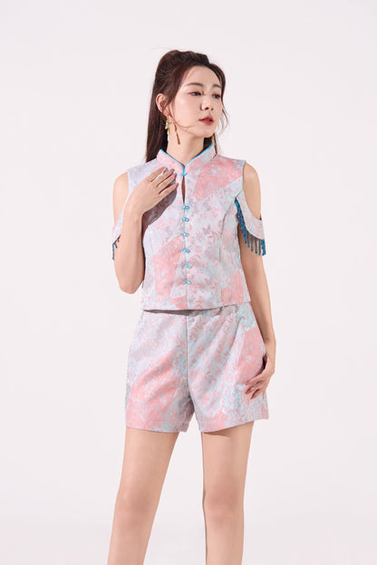 Lin Oriental Jacquard Shorts