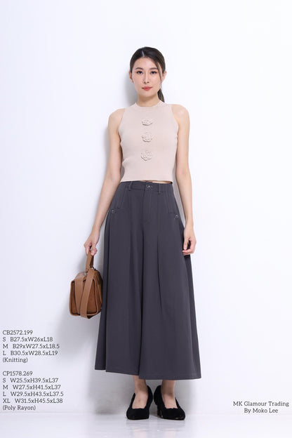 Camille Rose Ribbed Knit Top