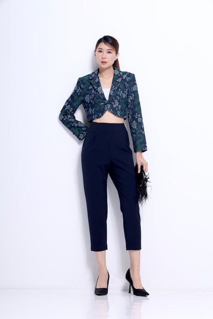 Aki Orient Denim Cropped Jacket