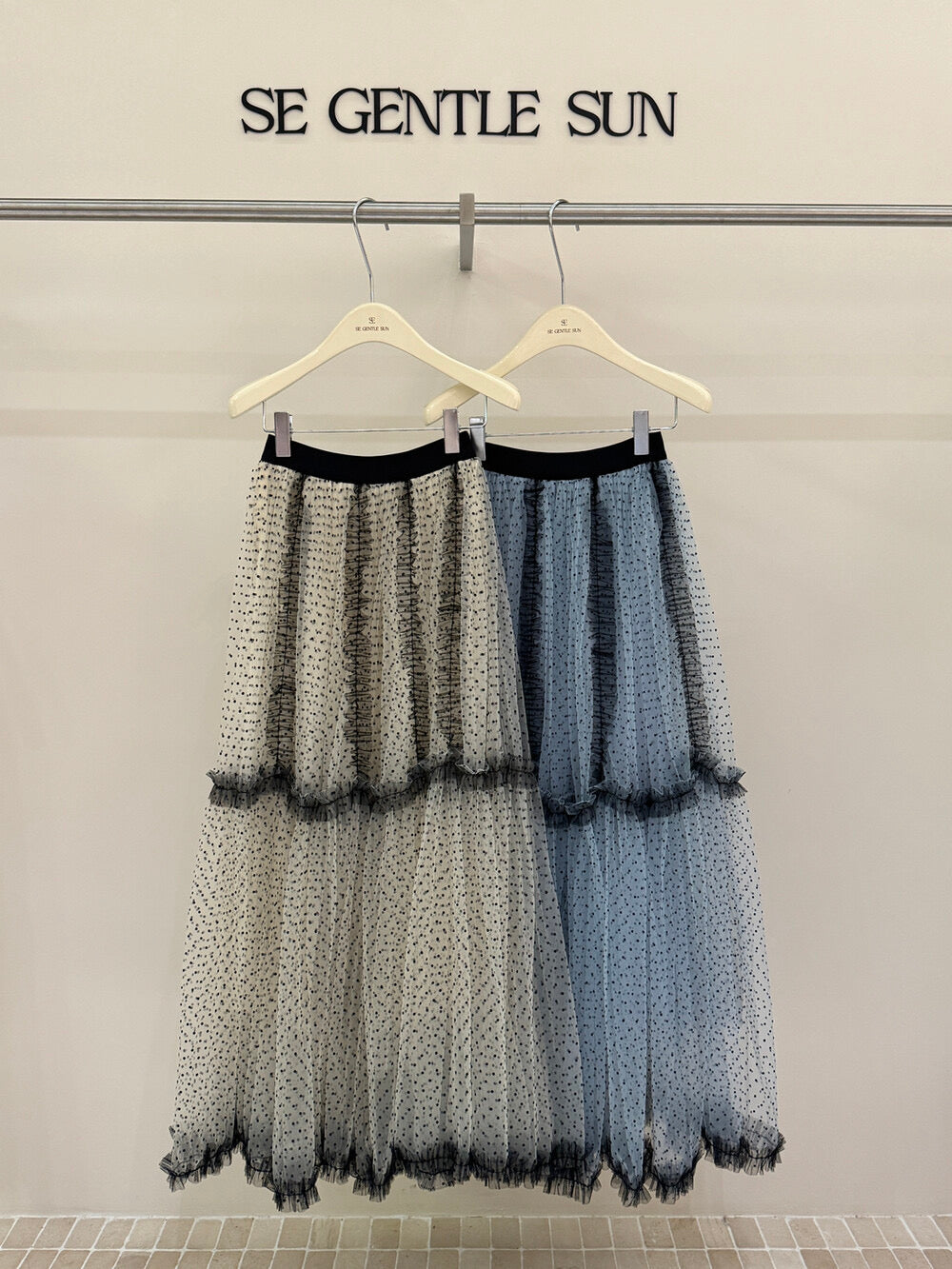 Faye Polka Dot Tulle Skirt