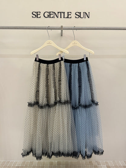 Faye Polka Dot Tulle Skirt