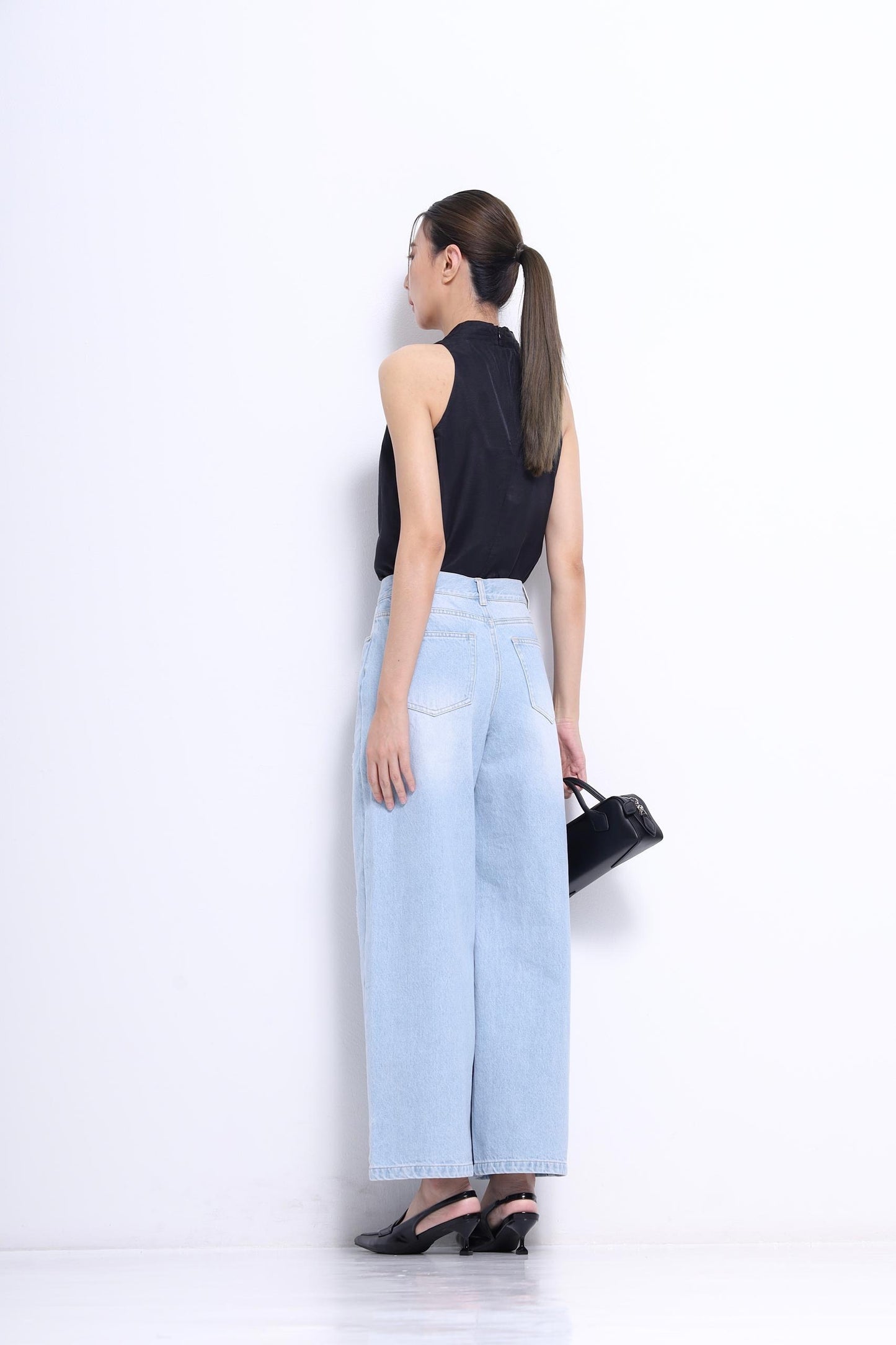 Nadya V-Neck Satin Top