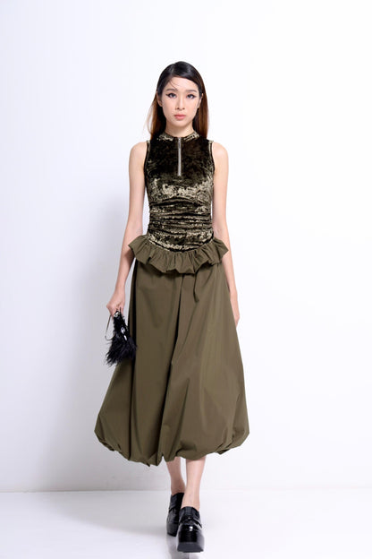 Jane Drop Waist Velvet Dress