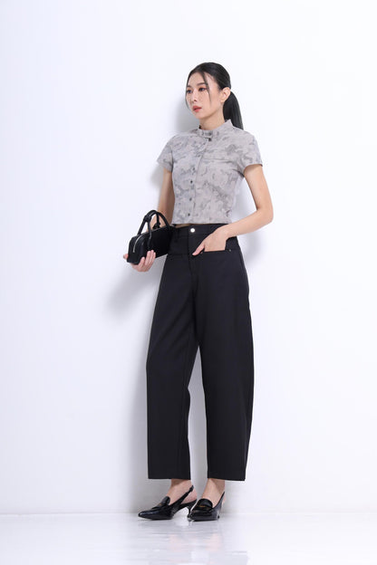 Nikki High Rise Barrel Pants