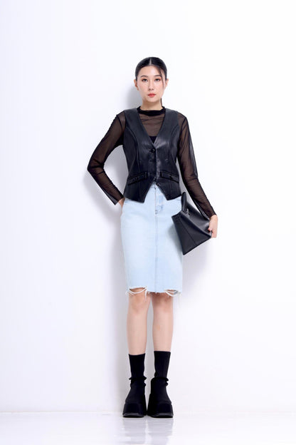 Olivia Faux Leather Vest