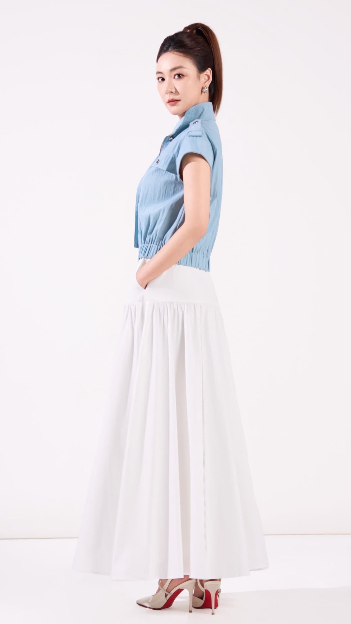 Ziri Biker Cropped Vest