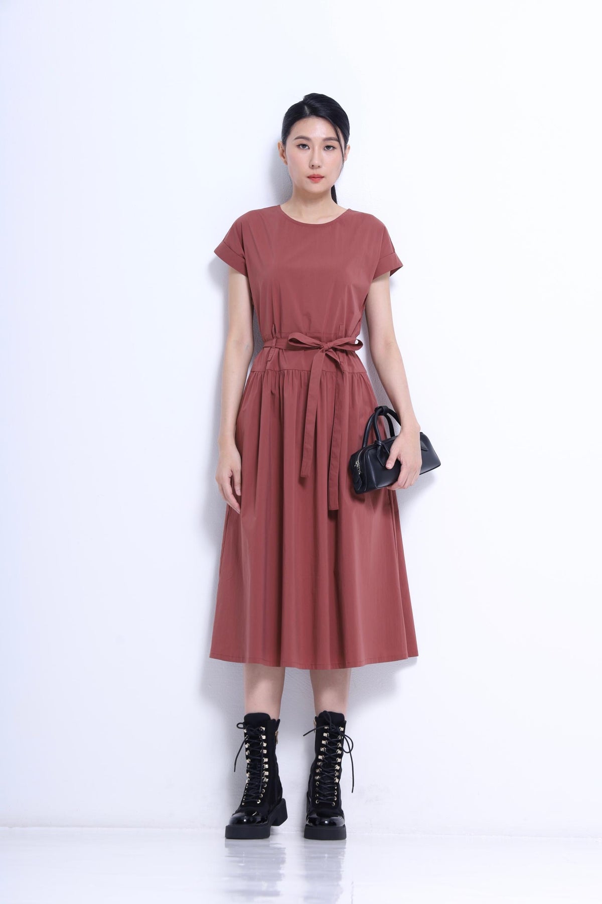 Sarah Waist Tie Midi Dress
