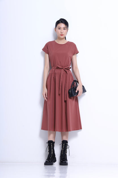 Sarah Waist Tie Midi Dress