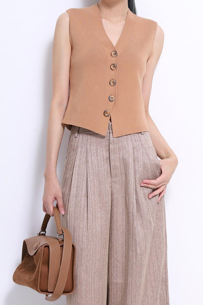 Claira V-Neck Knit Vest