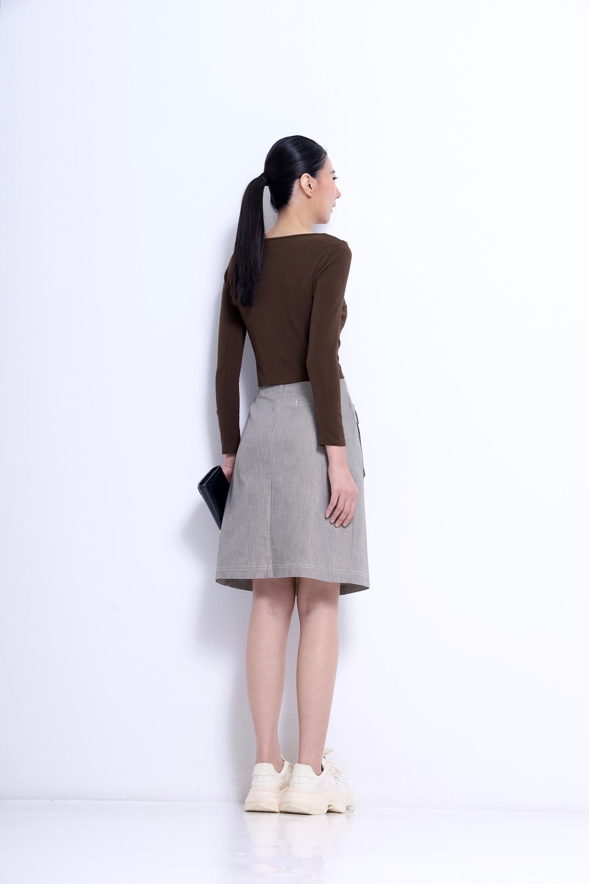 Tassy High Waisted Midi Skirt