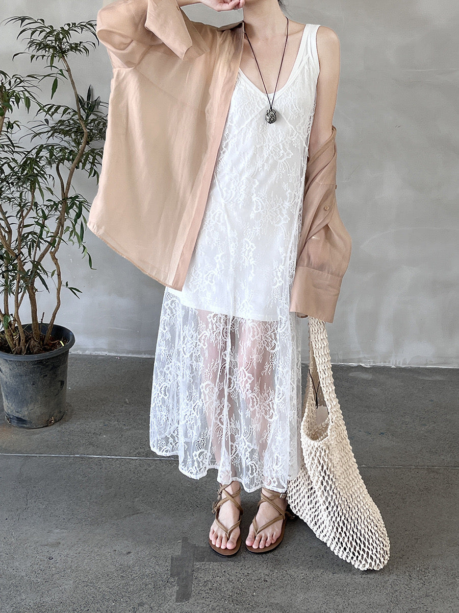 Gracetina Lace Layered Dress