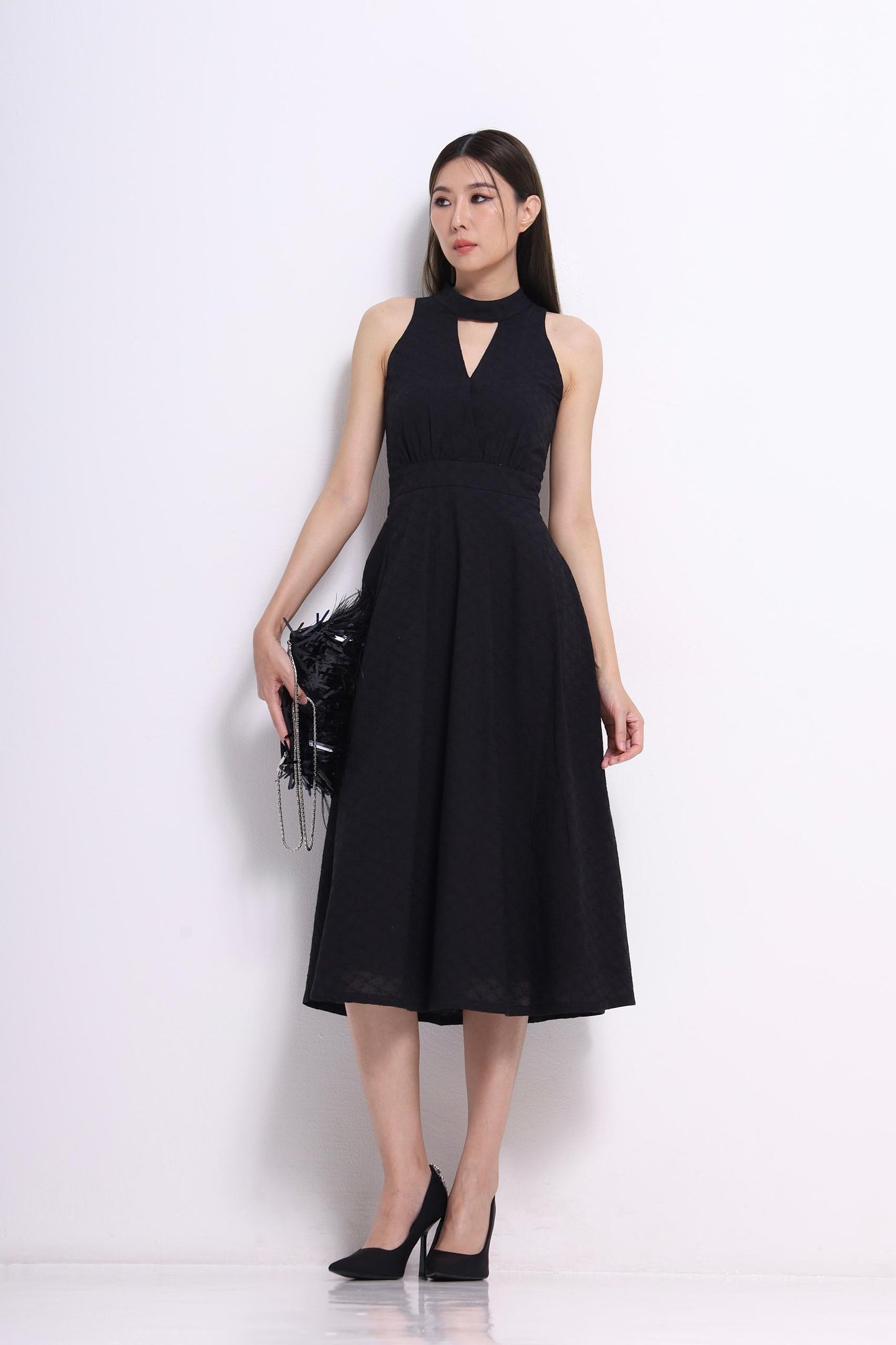 Aiko Cutout Embroidered Dress