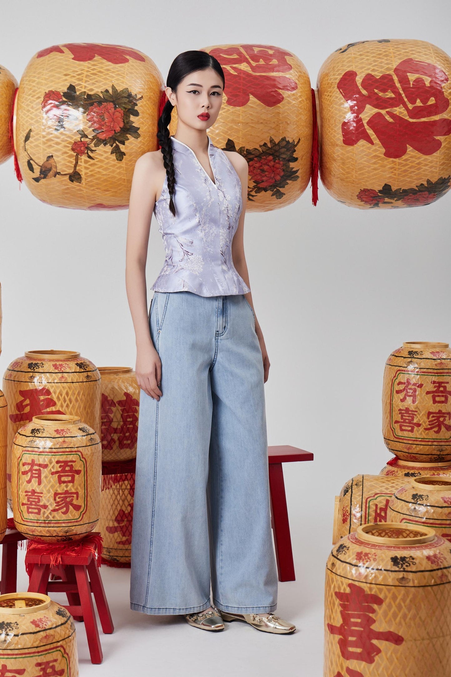 Mandy Wide Legged Denim Jeans