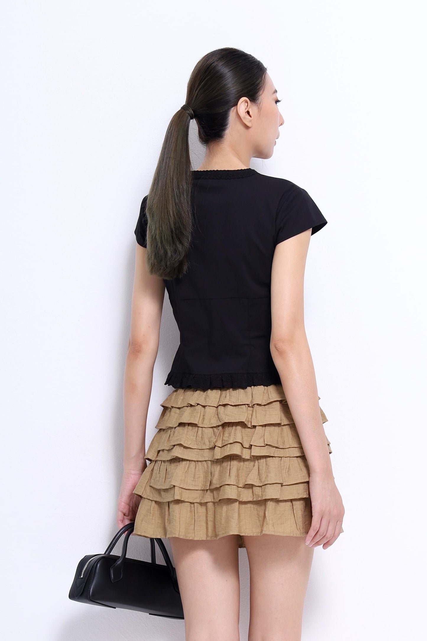 Sylvia V-Neck Ribbon Blouse