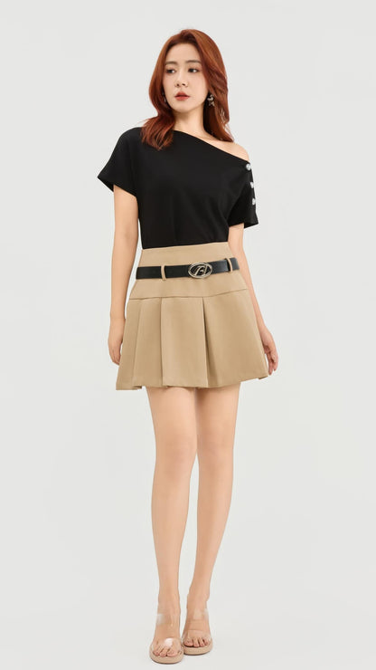 Ziri Drop Shoulder Asymmetrical Top