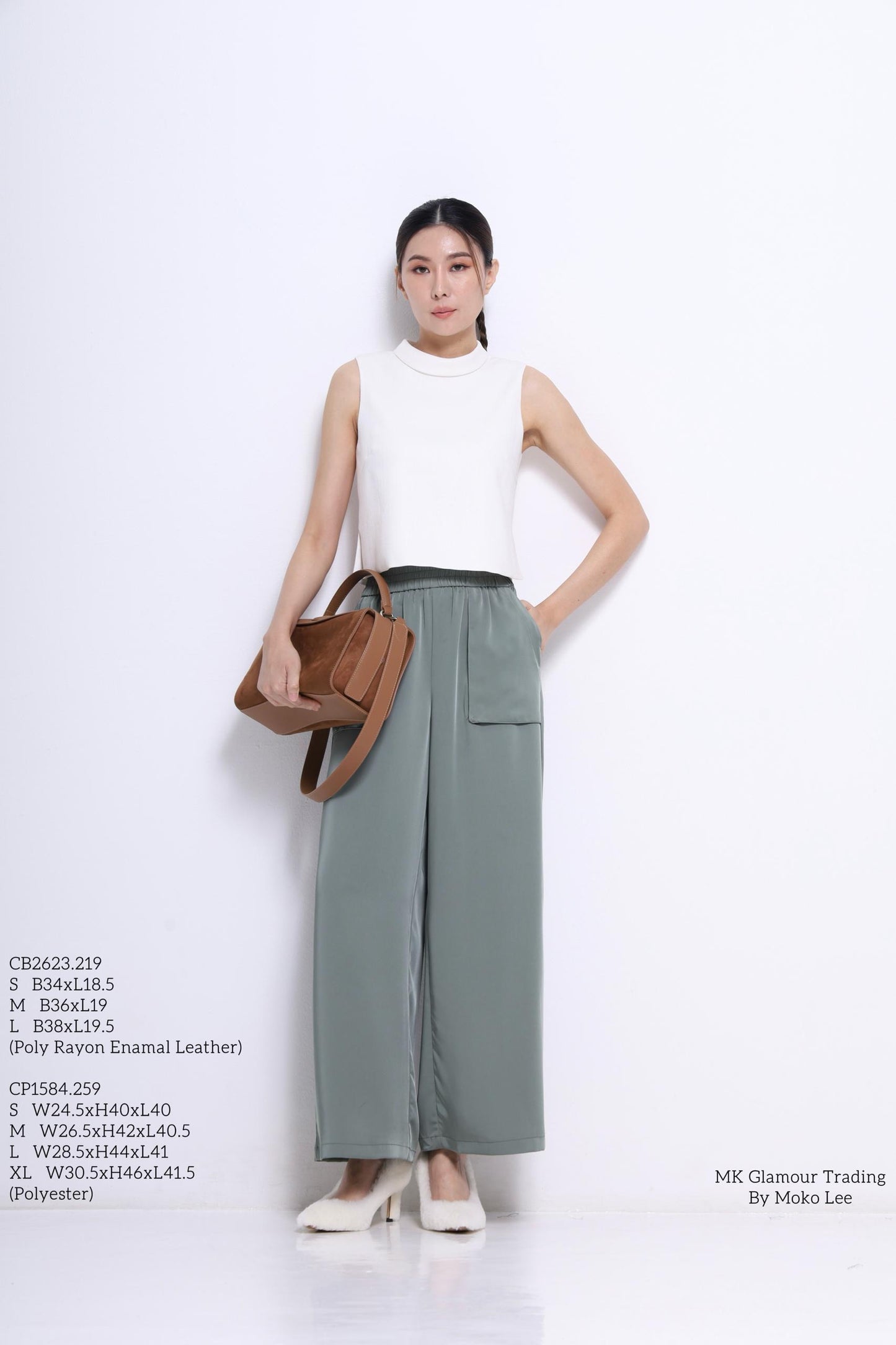 Nara Elastic Satin Loose Pants