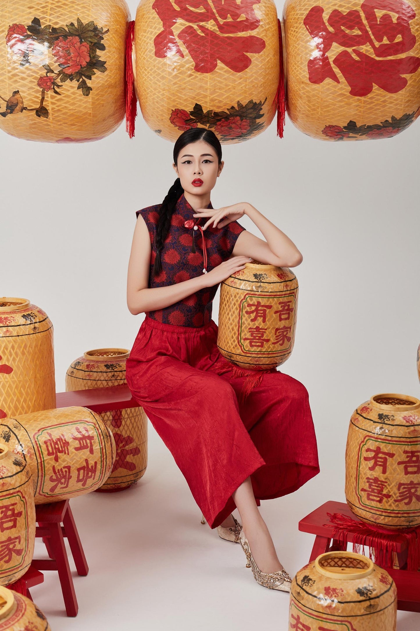 Jue Wide Legged Satin Pants